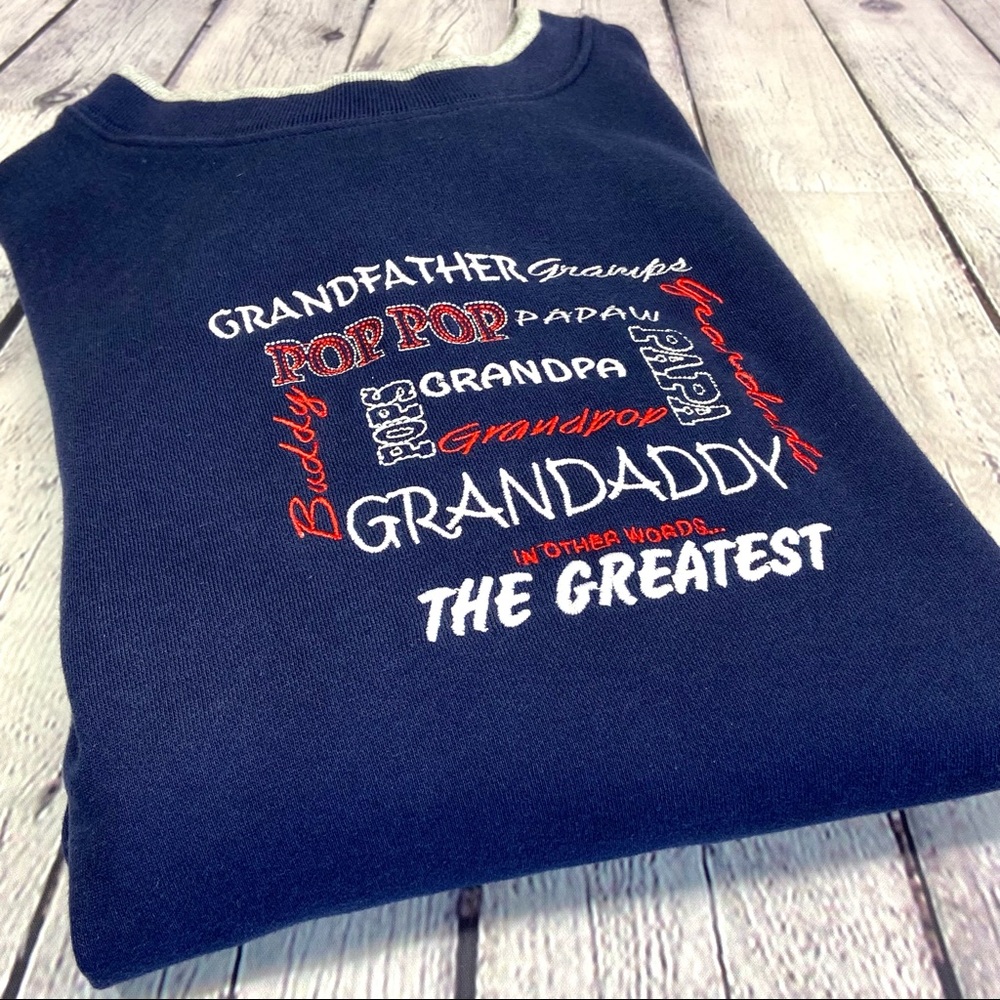 M & C SPORT Monogrammed Grandpa/Pop Pop/Greatest Long Sleeve Sweatshirt